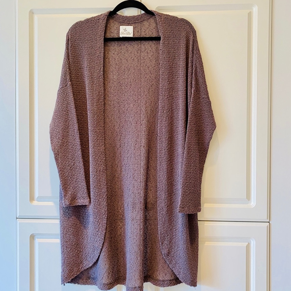 OTHERS FOLLOW cardigan long, lightweight, dusty plum